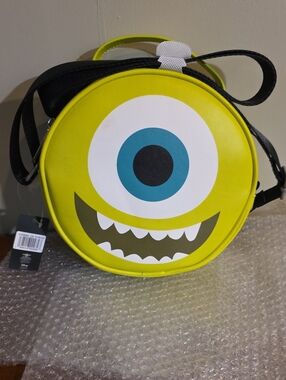 Disney Pixar Monsters Inc. Mike Face Round Crossbody Bag,